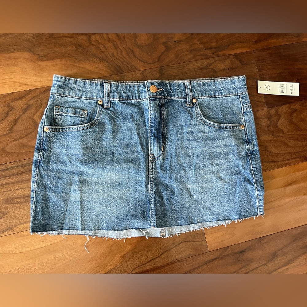 Denim Mini Skirt - Light Blue